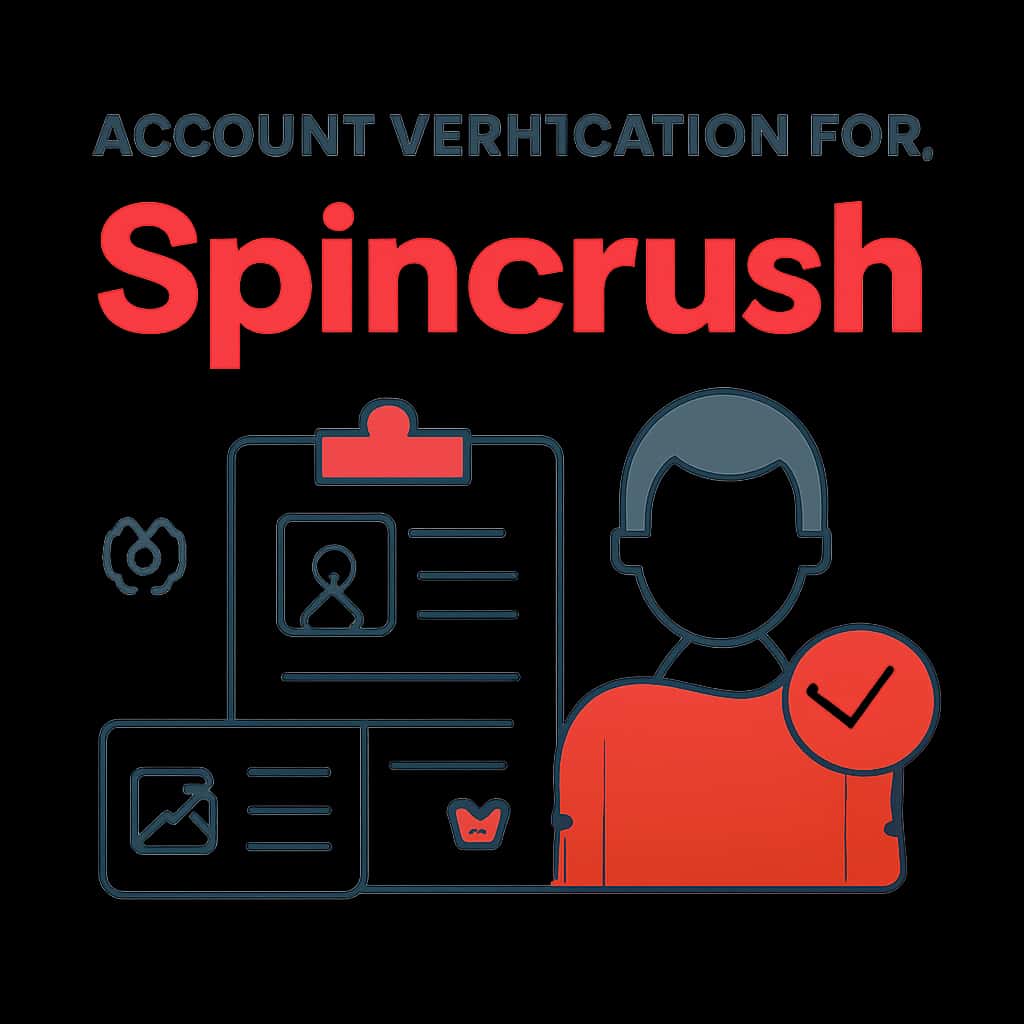 An educational diagram on account verification for Spincrush.