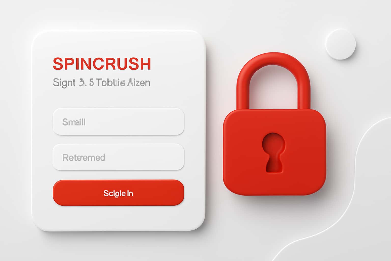 Spincrush Sign In & Dashboard Interface
