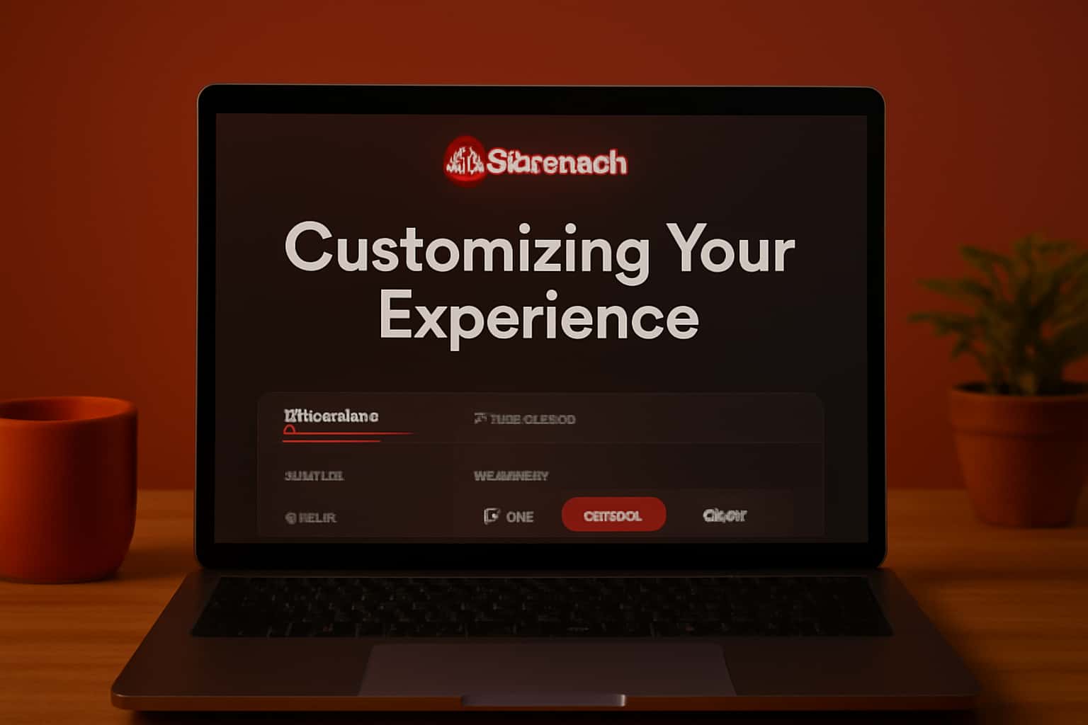 An illustration depicting the customization options available in the Spincrush interface, highlighting user-friendly settings.