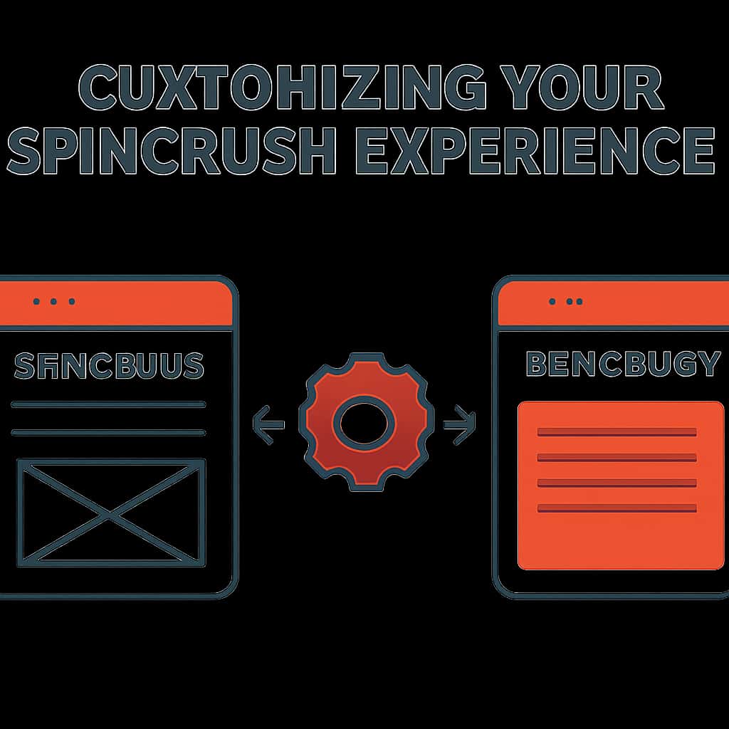 A diagram showcasing customization features within the Spincrush platform.