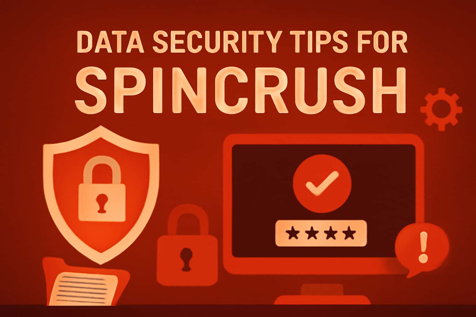 An informative scene illustrating data security features related to Spincrush.