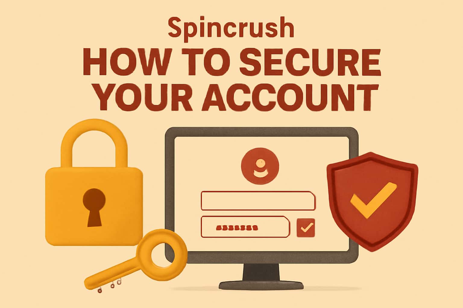 Informative graphic illustrating account security measures for Spincrush.