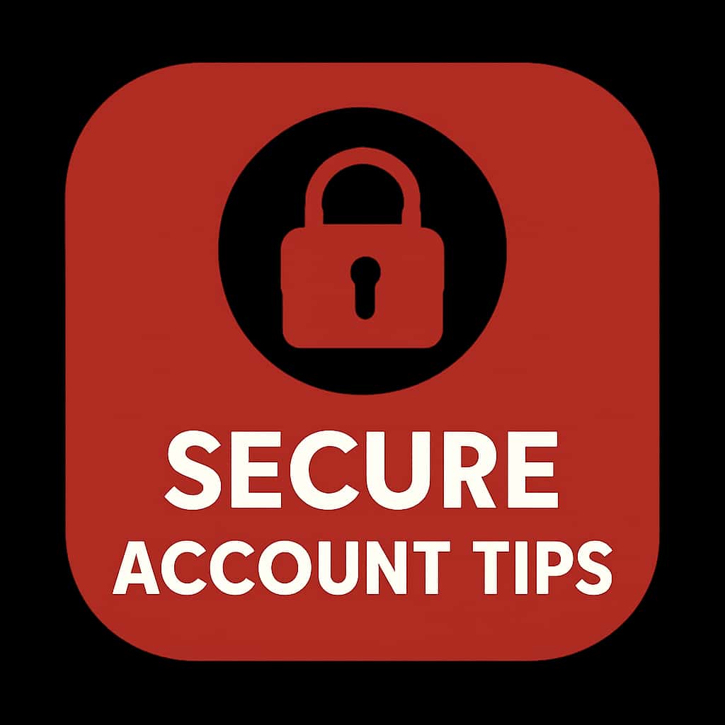 An icon representing secure Spincrush account tips.