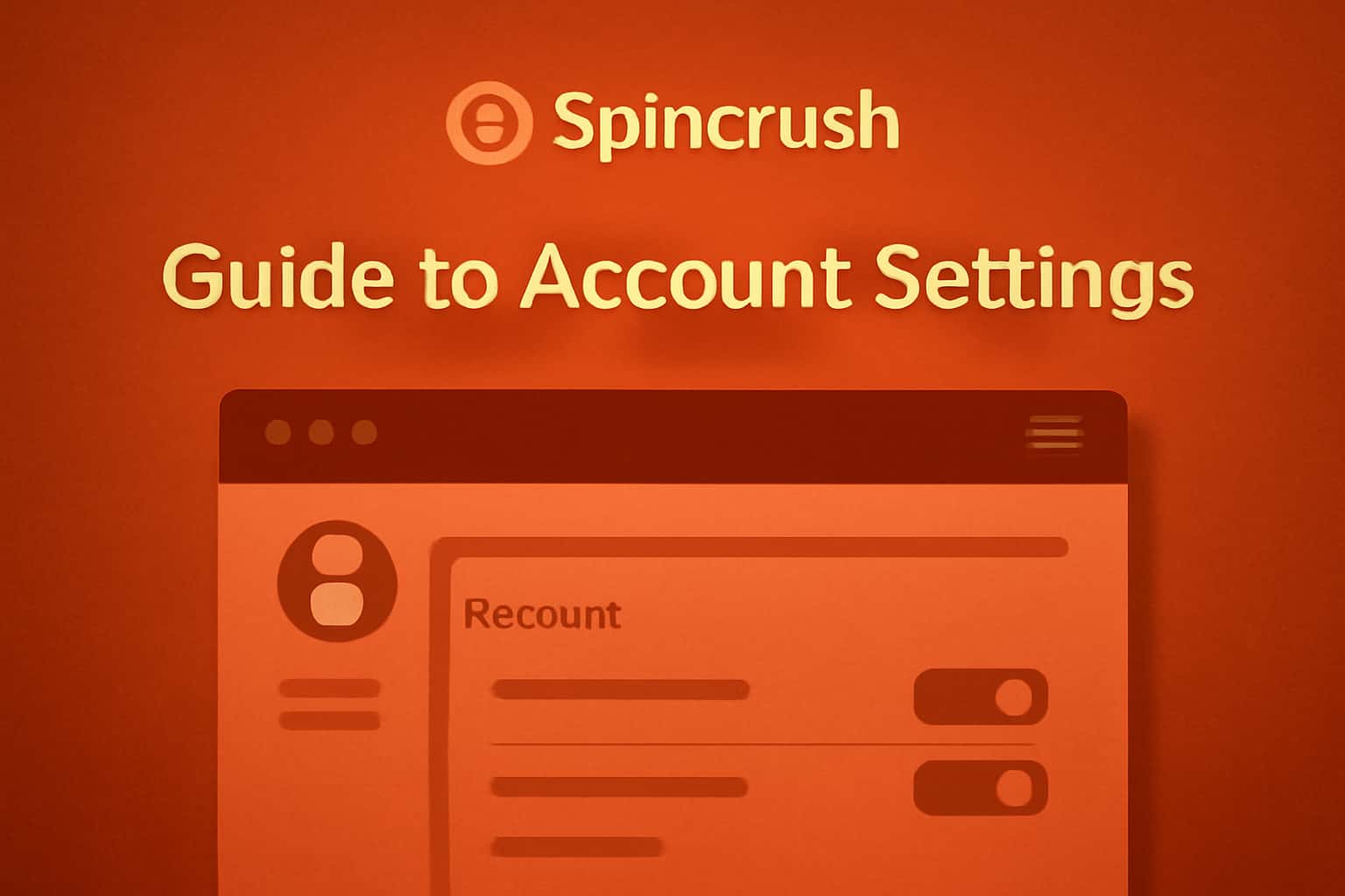 An informative illustration showcasing Spincrush account settings in a professional context.