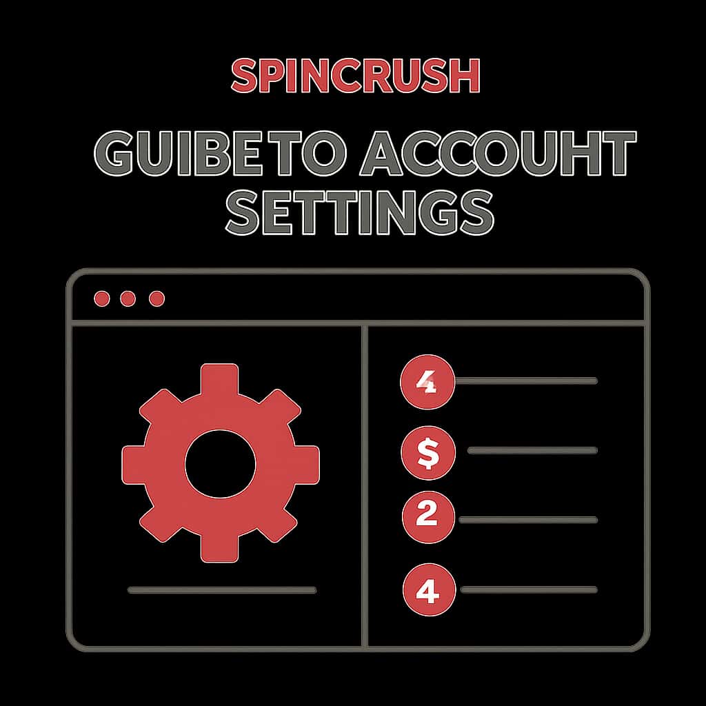 An educational diagram illustrating features of Spincrush account settings.