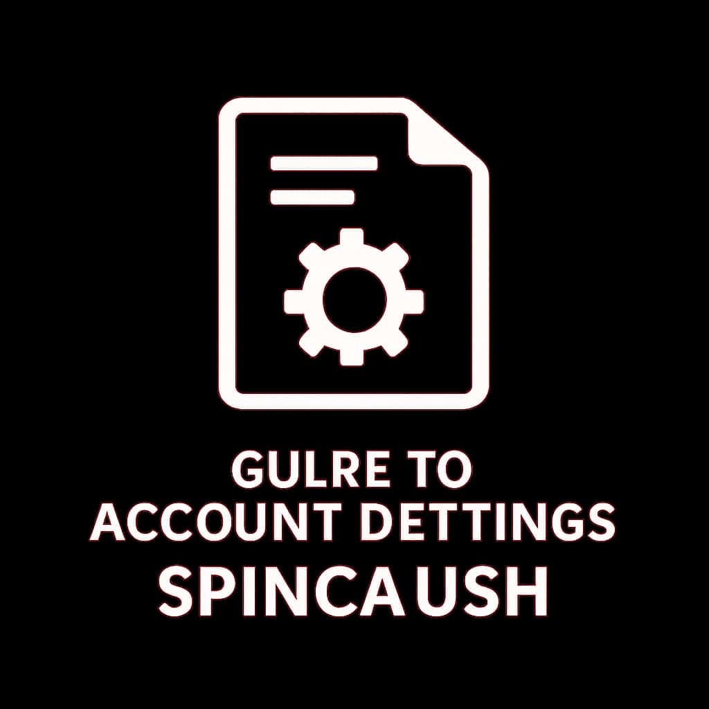 An icon representing Spincrush account settings for guidance.