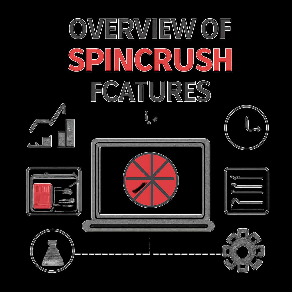 An educational diagram about the features of Spincrush.