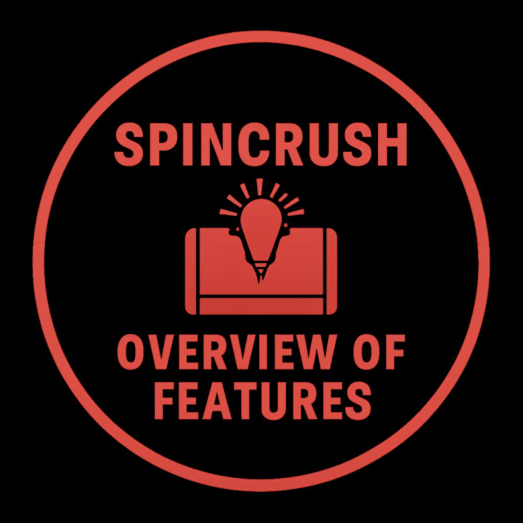 An icon illustrating the Spincrush features overview.