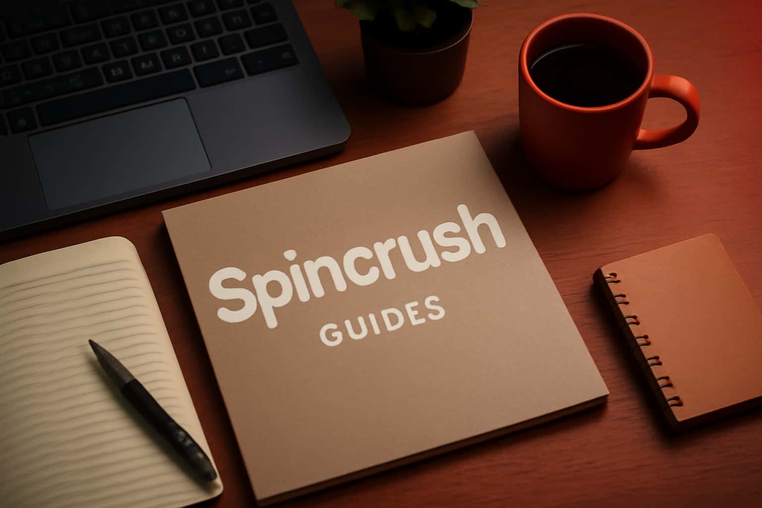 A high-tech representation of Spincrush Guides with a focus on educational resources.