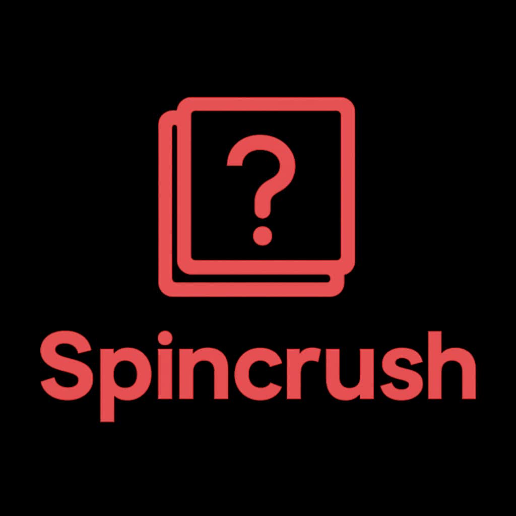 A simple badge design for Spincrush Guides, indicating support resources.