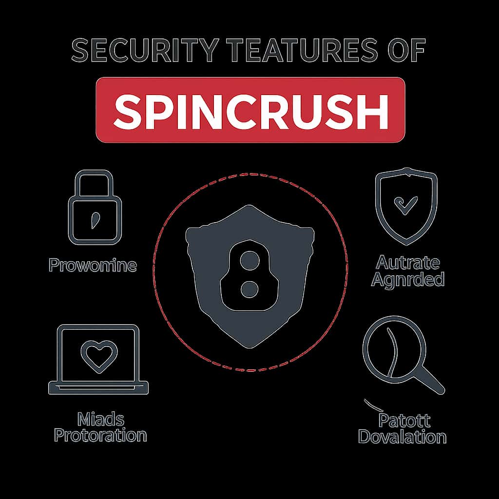 A diagram illustrating the Security Features of Spincrush.