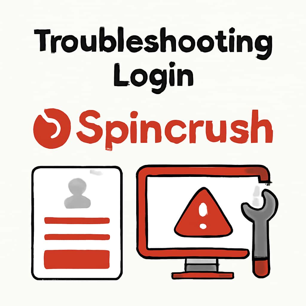 An educational diagram related to logging into Spincrush.