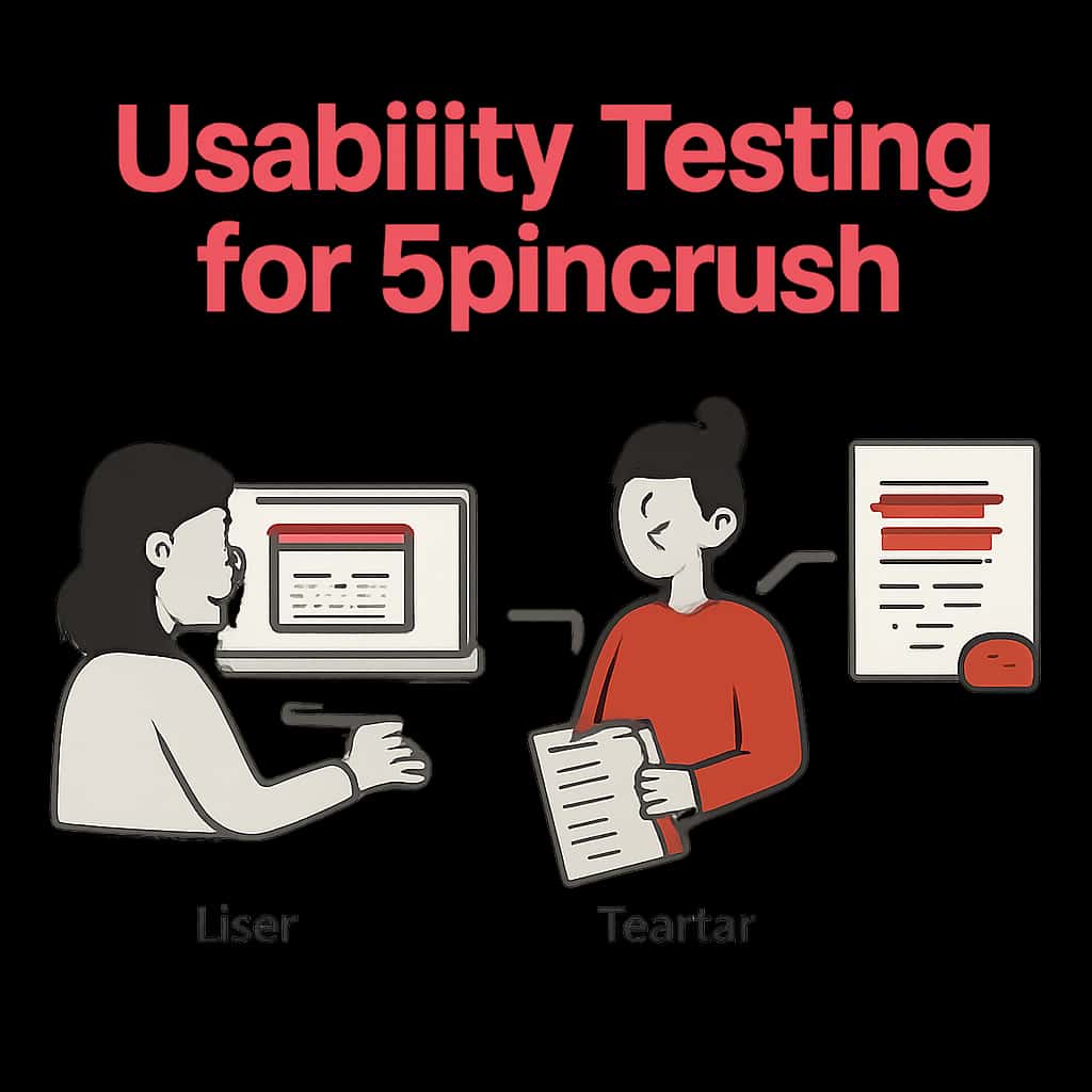 Diagram illustrating user interactions during usability testing of the Spincrush app.