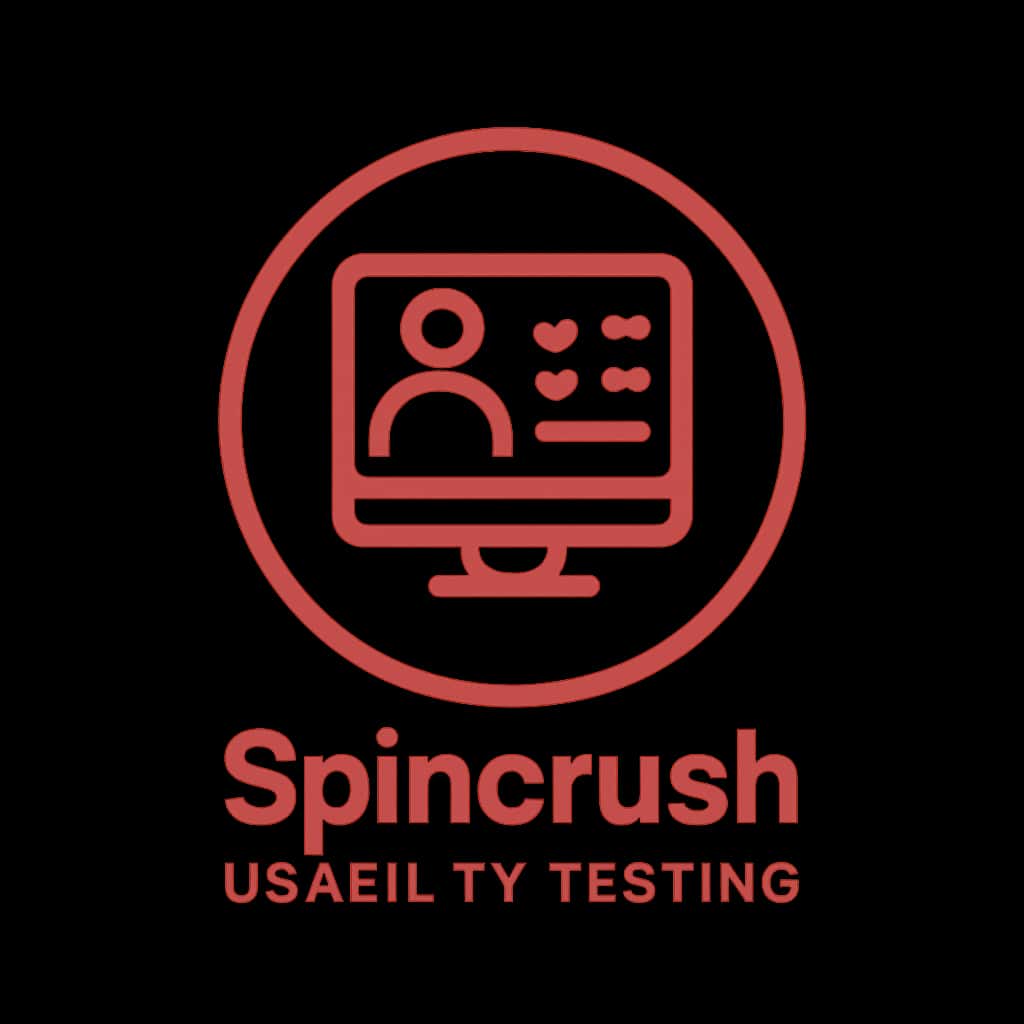 Badge concept symbolizing usability testing for Spincrush.